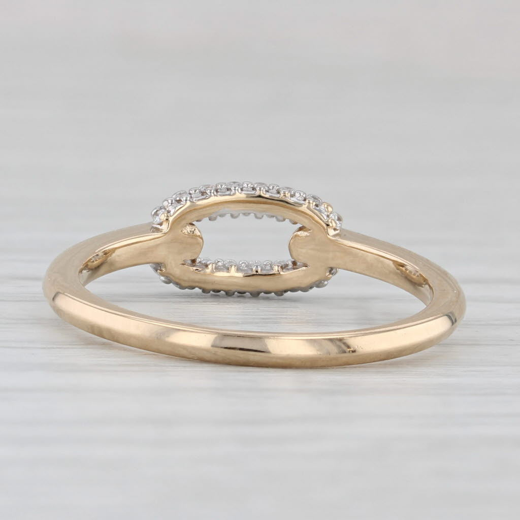 Kendra Scott Fine Elisa Interlocking Band 0.15ctw Diamond Ring Size 8 Stackable