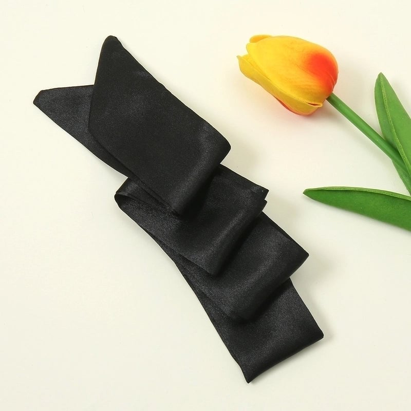 Women's Minimalist Solid Color Satin Silk Scarves