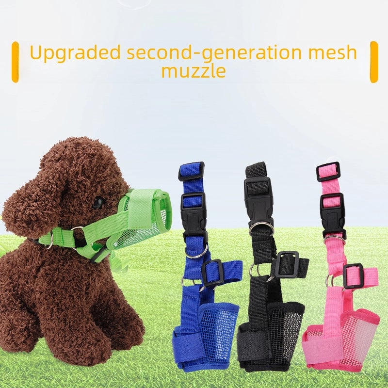 Dog Muzzle Upgraded Version Second Generation Anti-break Anti-fall Mesh Muzzle Pet Supplies