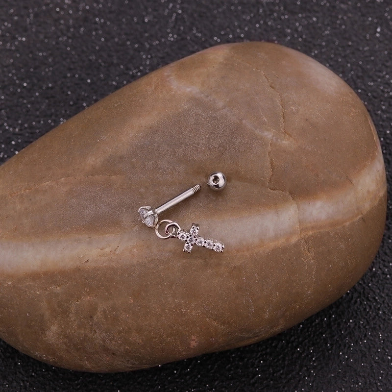 Ear Cartilage Rings & Studs Minimalist Flower 316L Stainless Steel  Copper