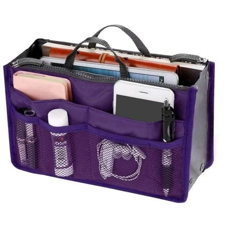 HANDHELD DOUBLE ZIPPER COSMETIC BAG