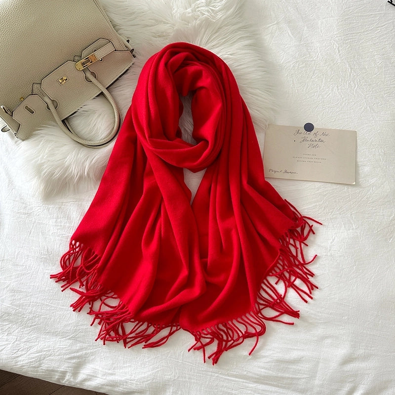 Unisex Streetwear Solid Color Imitation Cashmere Scarf