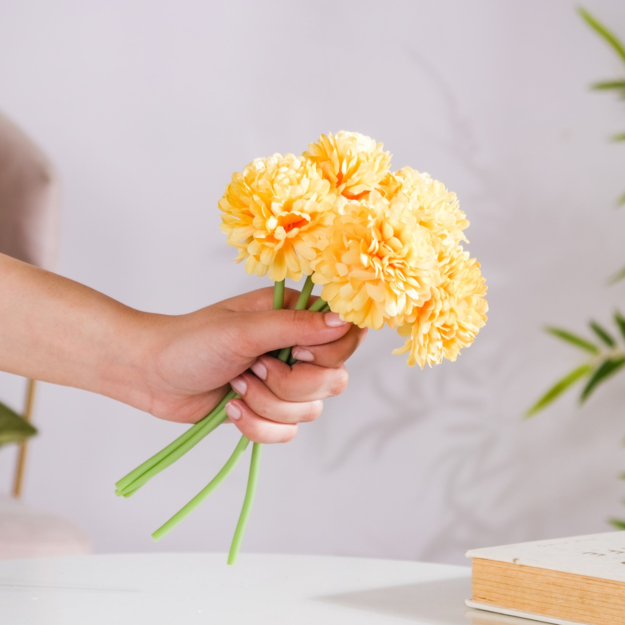 Chrysanthemum Flower Yellow Set Of 5