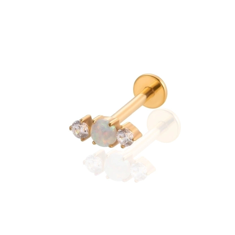 1 Piece Ear Cartilage Rings & Studs IG Style Cool Style Geometric Water Droplets Pure Titanium Plating Inlay Zircon