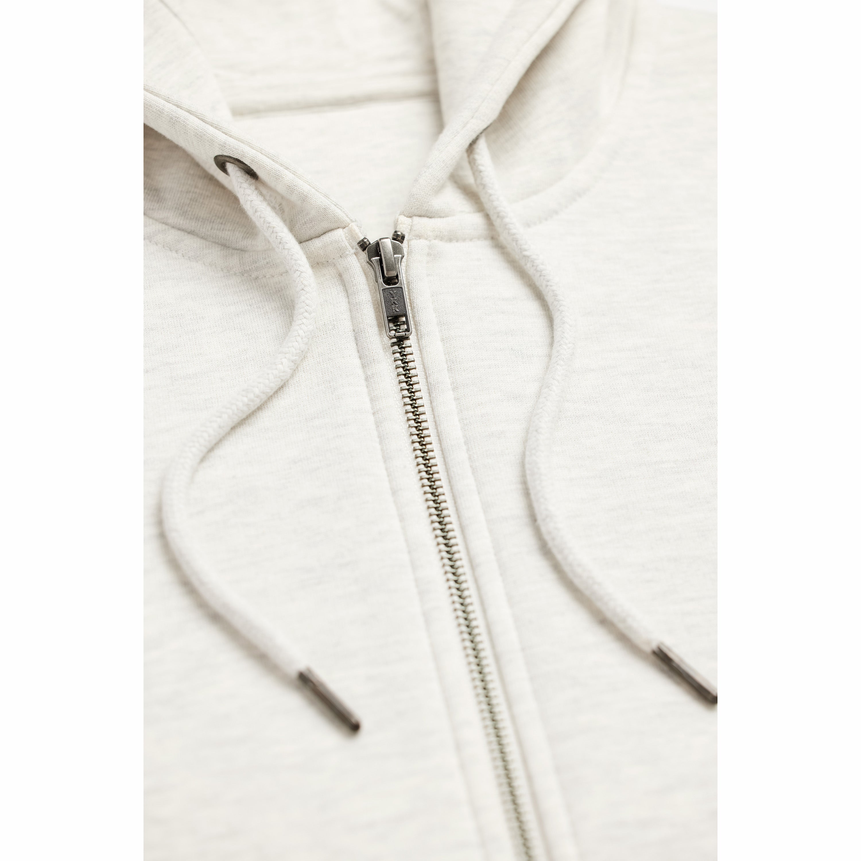 Ash Heather Heavyweight Organic Brushed Zip