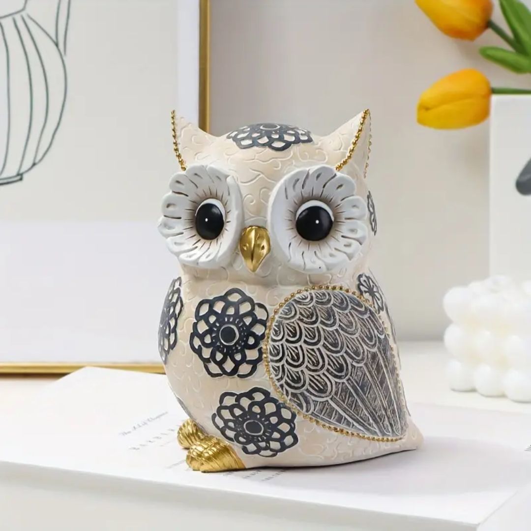 Nordic Resin Owl Ornament