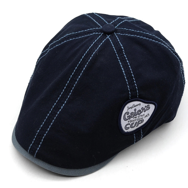 Retro New Washed Adjustable Forward Cap Reverse Beret Men's And Women's Cap
