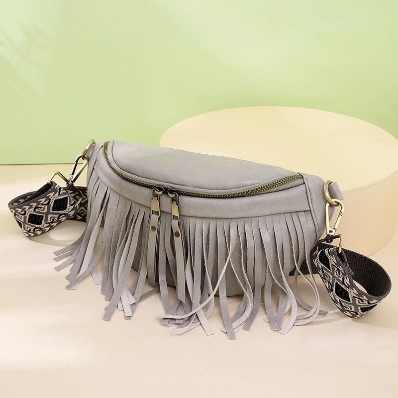 Women's Small Pu Leather Solid Color Vintage Style Shell Zipper Shoulder Bag Crossbody Bag Fanny Pack