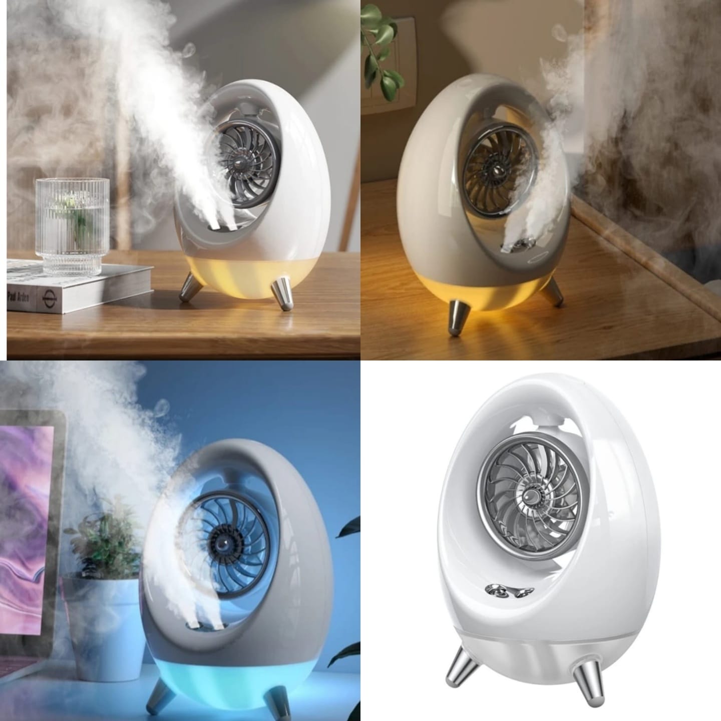 Rechargeable Egg Mist Atmospheric Fan