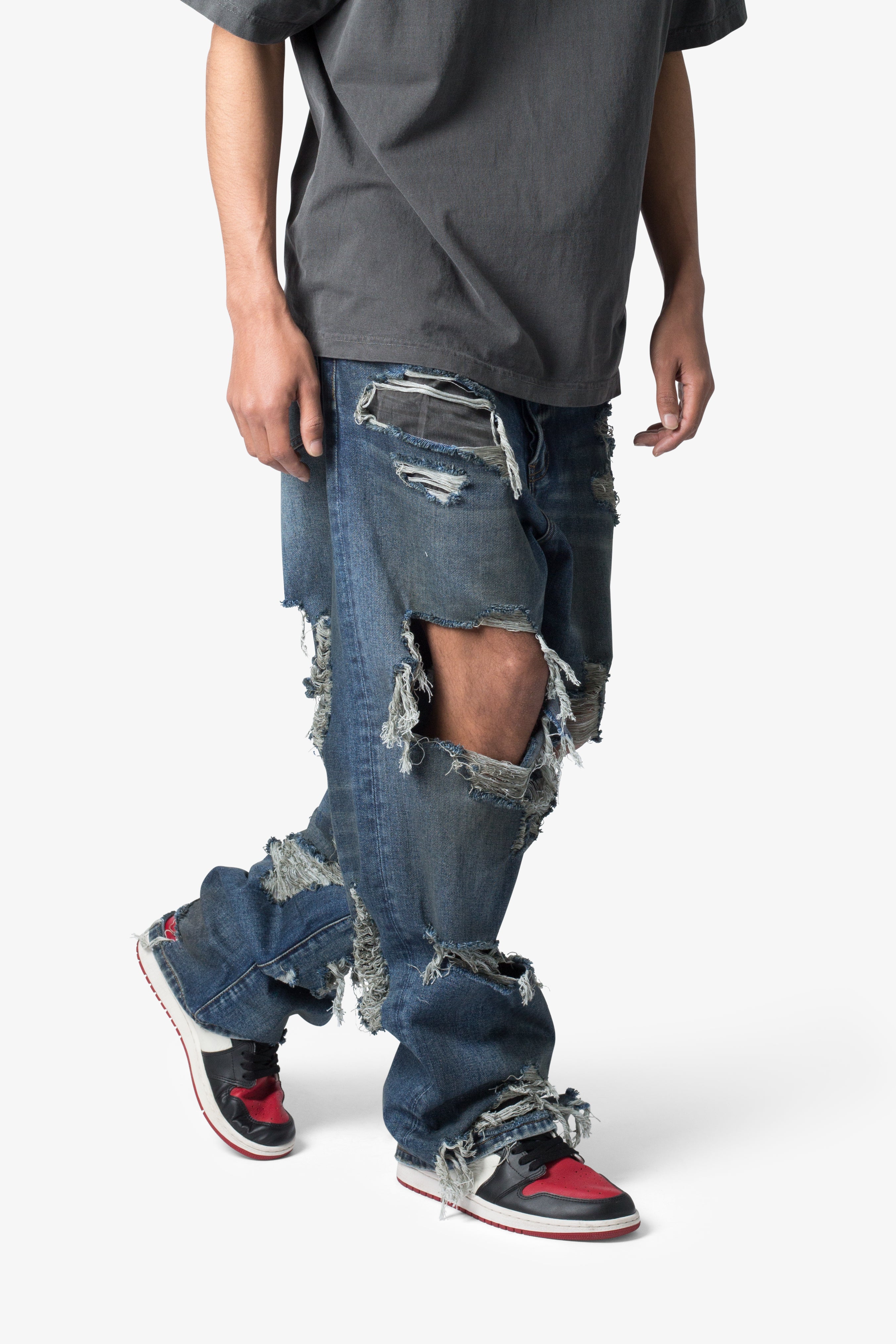 Ultra Baggy Decimated Denim - Blue