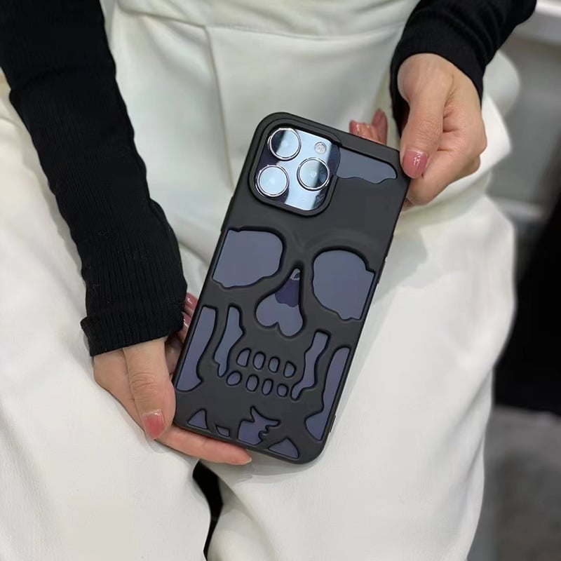 Plated Skull Case Cover For iPhone