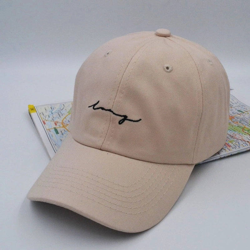 Unisex Minimalist Graffiti Embroidery Wide Eaves Baseball Cap