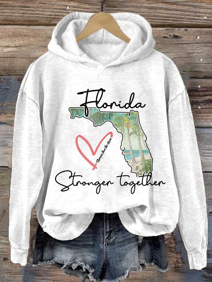 Women's Florida Stronger Than The Storm Print Casual Sweatshirt