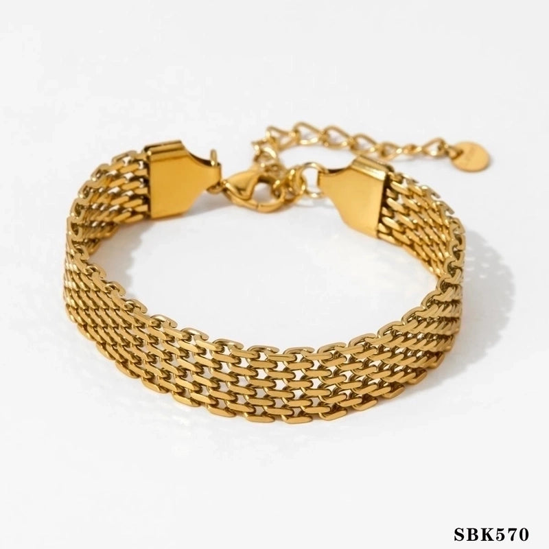 3 Pieces Casual Geometric Heart Shape 304 Stainless Steel 16K Gold Plated White Gold Plated Gold Plated Zircon Bracelets In Bulk