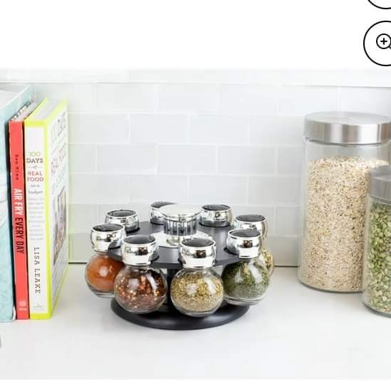 8IN1 REVOLVING SPICE JAR RACK