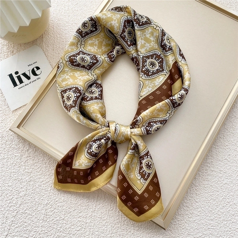 Unisex Sweet Silk Printing Silk Scarf