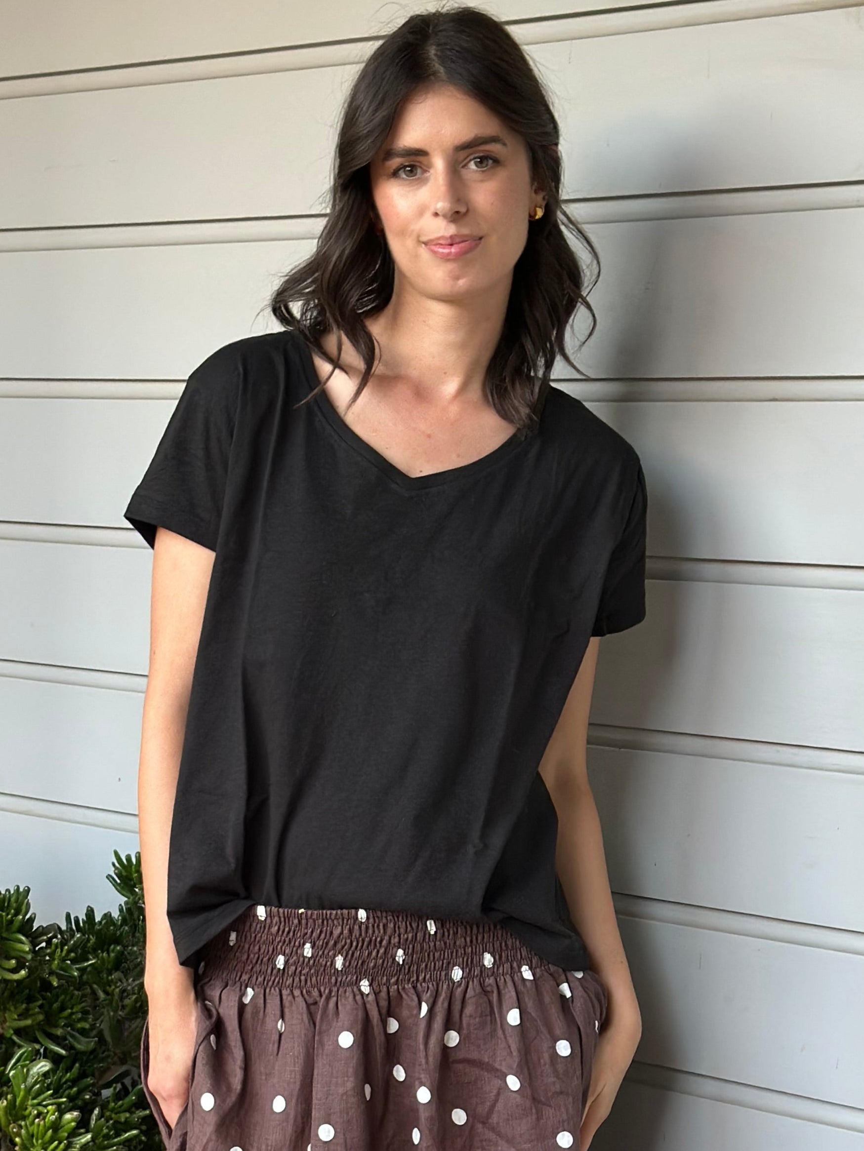 relaxed tee - black cotton