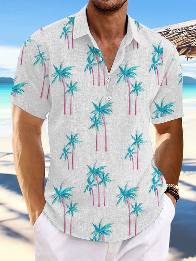 Men's Casual Hawaiian Print Shirt