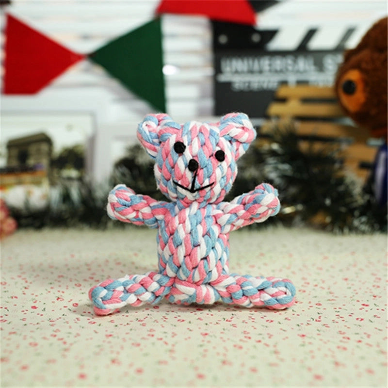 Cute Woven Animal Cotton Rope Molar Cat And Dog Toys