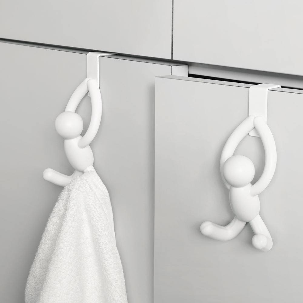 Buddy Over the Cabinet Hook. Set of 2 - White