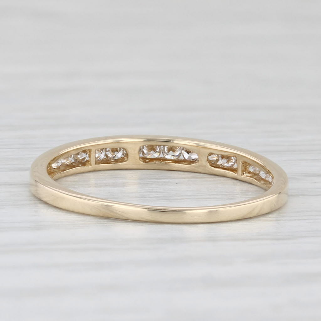 0.23ctw Diamond Wedding Band 14k Yellow Gold Size 6.75 Stackable Anniversary