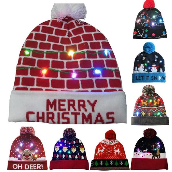 CHRISTMAS LED KNITTED BEANIES