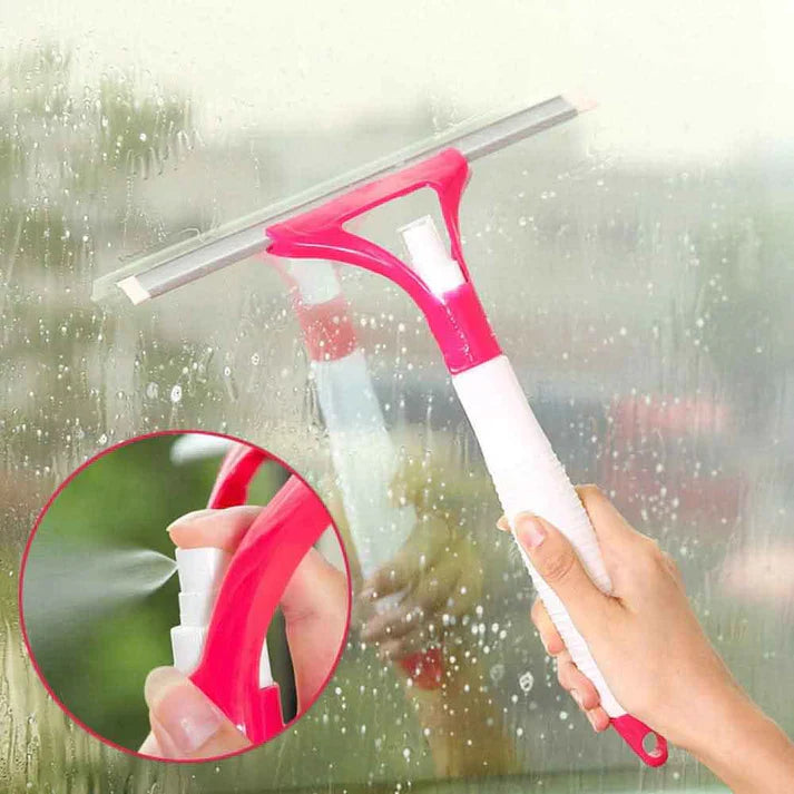 Window Wiper Built-In Spray Bottle Multi-Function