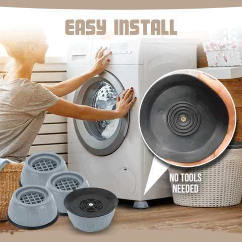Non-Vibration Washing Machine Feet - 4 Pcs/Set