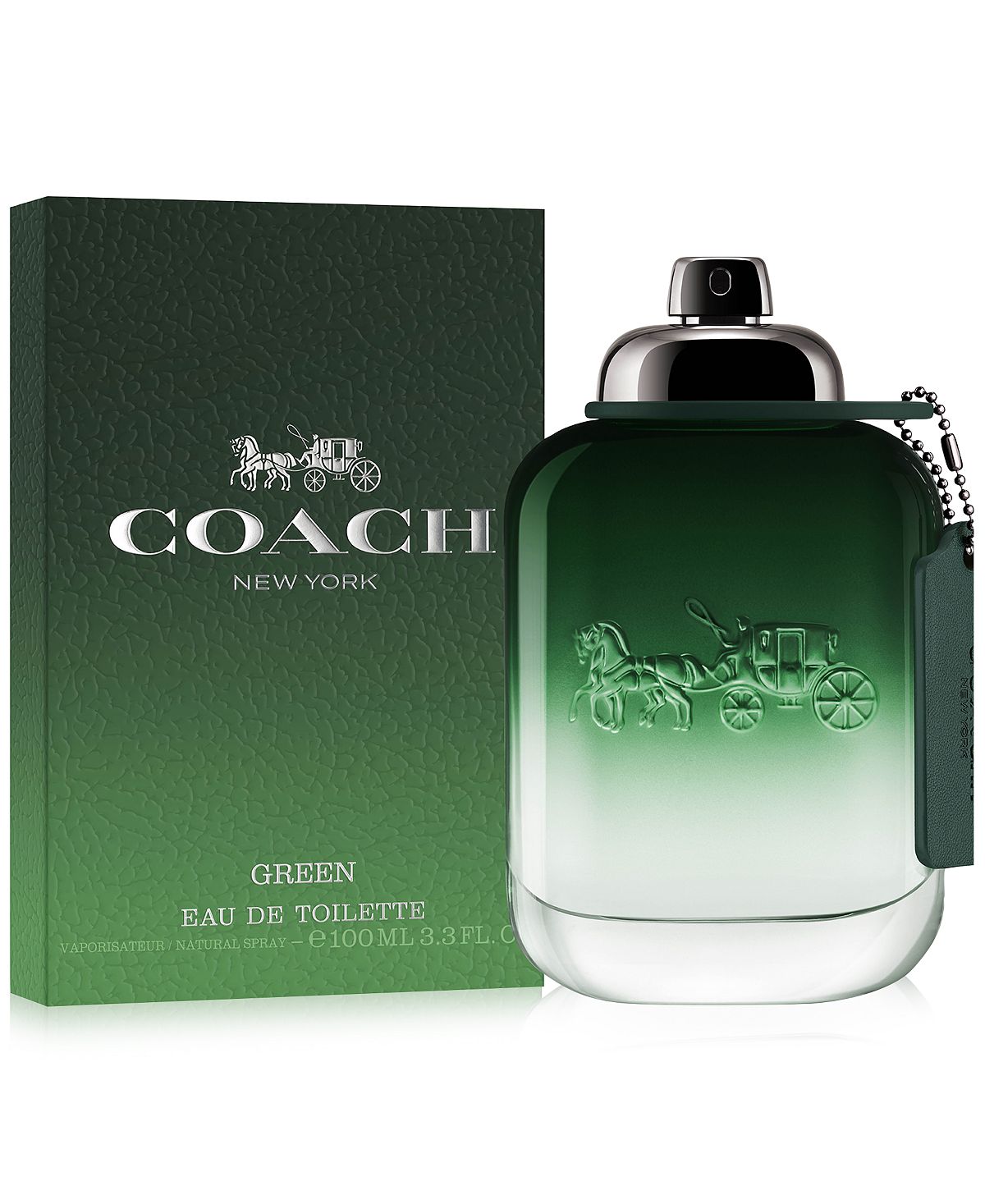 COACH Eau de Toilette en spray verde, 3,3 oz.