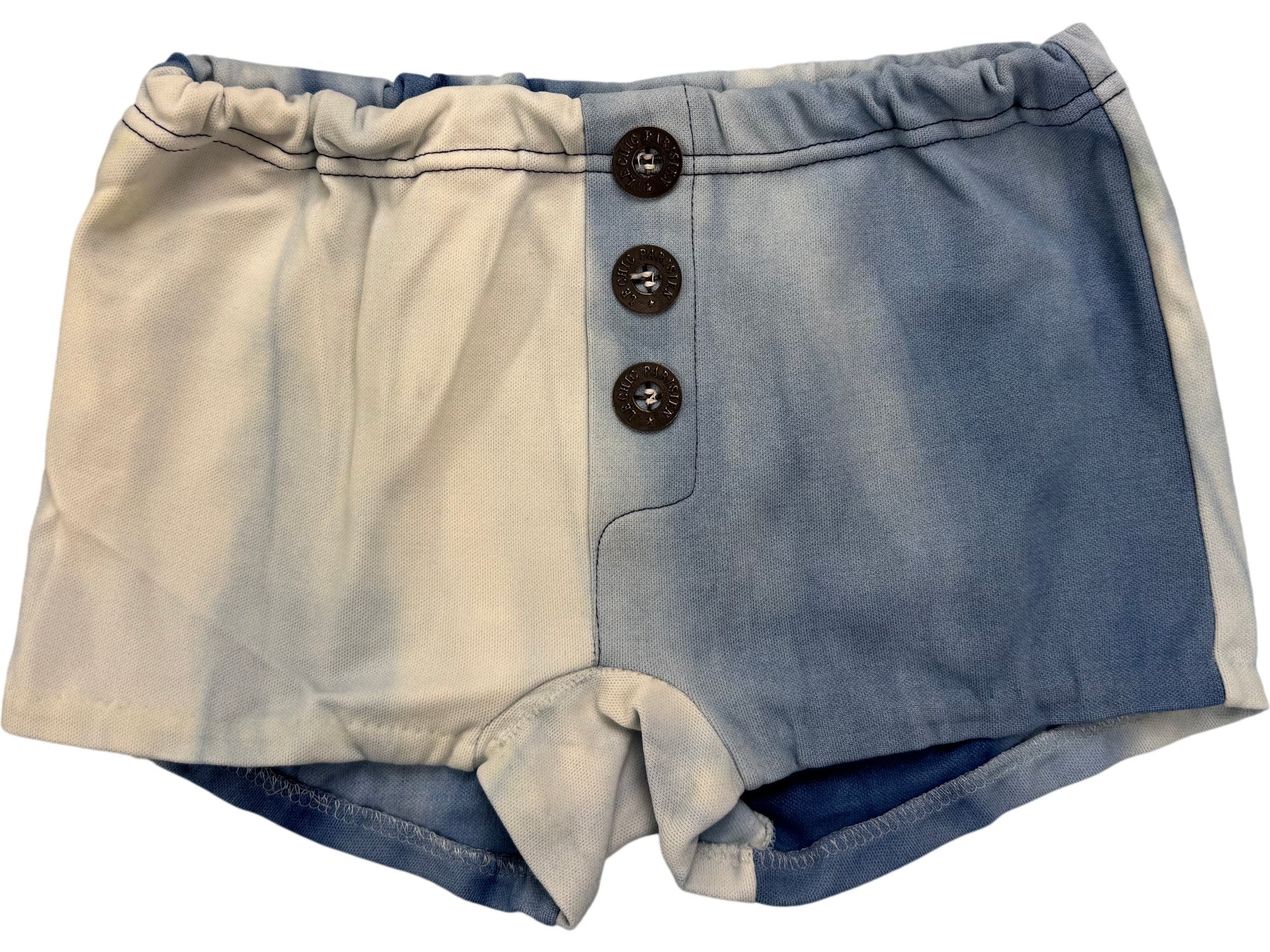 Blue Gradient Buttoned Shorts