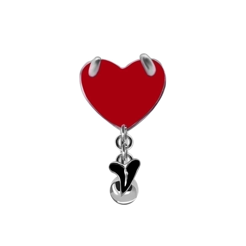 1 Piece Belly Rings Hip-Hop Rock Punk Heart Shape Wings Bat Stainless Steel Alloy Copper Plating Chain Inlay Rhinestones Zircon