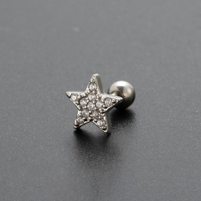Ear Cartilage Rings & Studs Flower 316L Stainless Steel  Copper