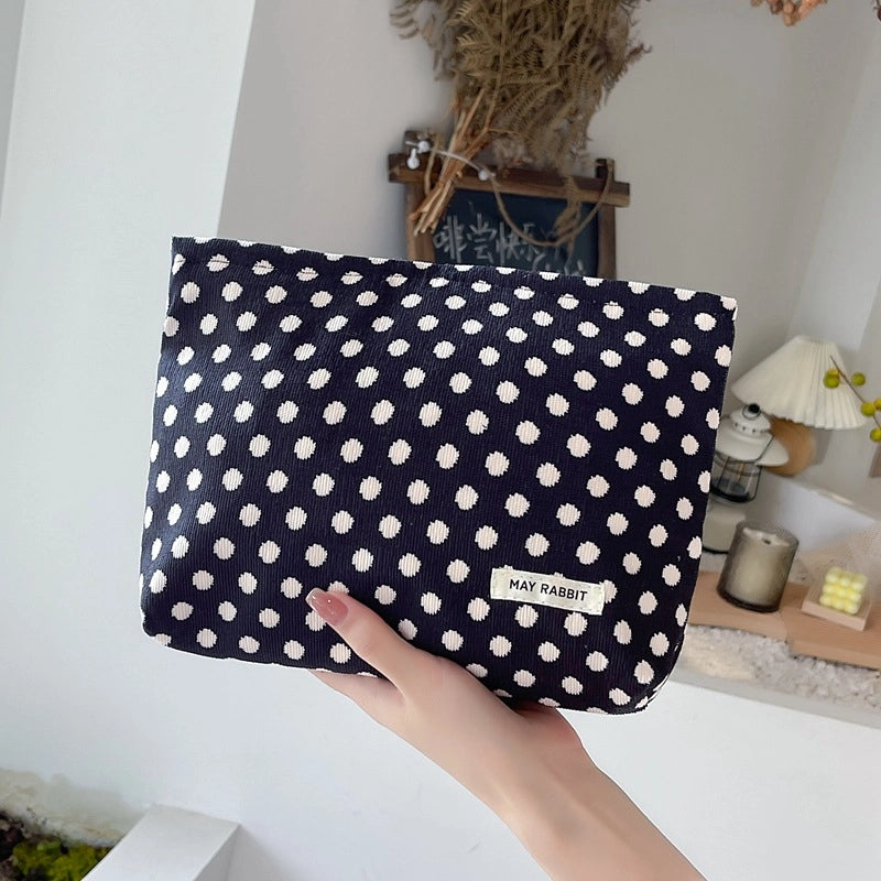Beige Polka Dot Beige Bow Black Polka Dot Corduroy Round Dots Flower Square Clutches