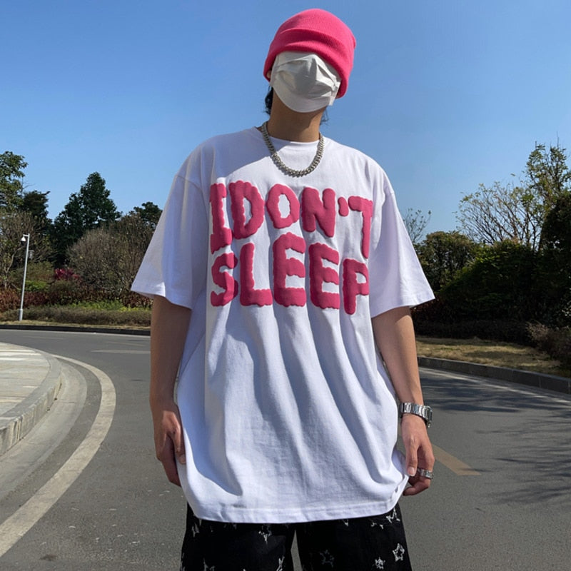 I Don't Sleep Puff Print Tee