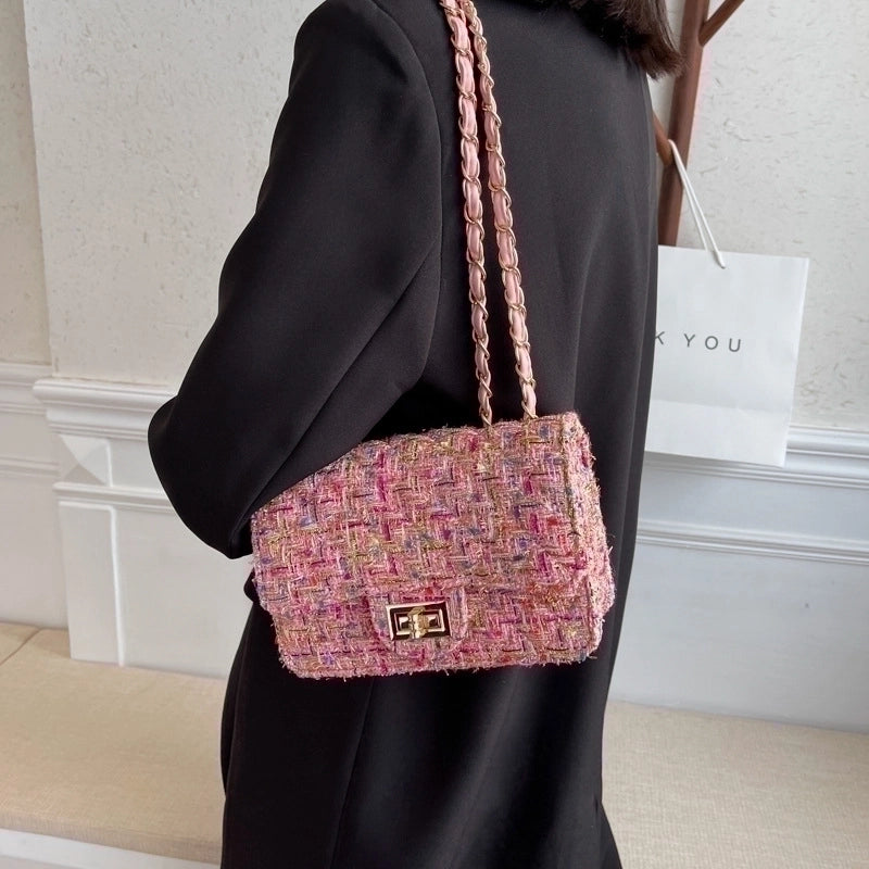 Women's Small All Seasons Woolen Streetwear Shoulder Bag