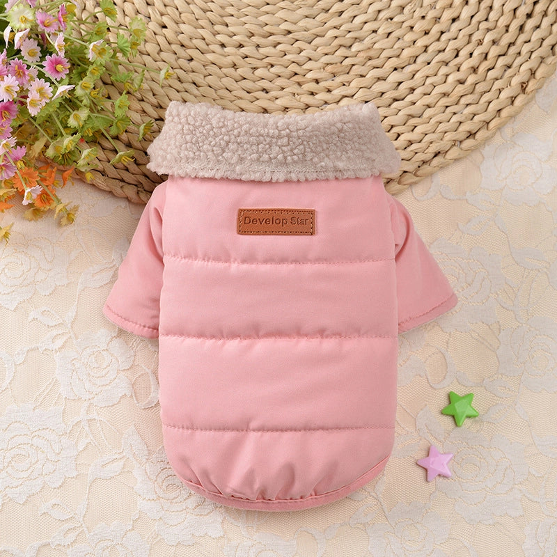 Cute Polyester Solid Color Pet Clothing
