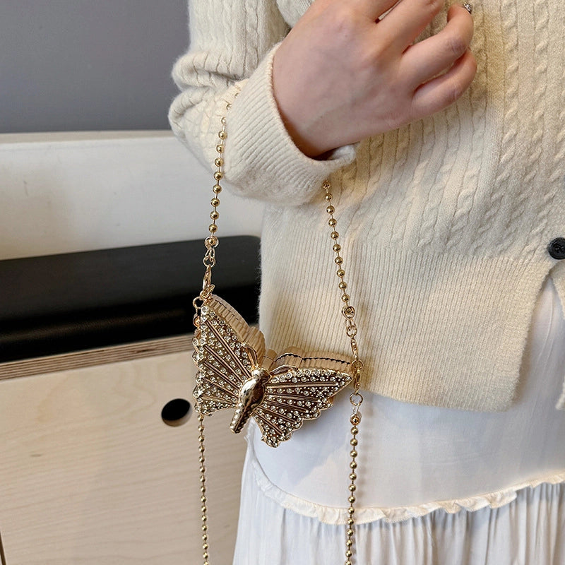 Women's Mini Metal Butterfly Vintage Style Classic Style Square Lock Clasp Shoulder Bag