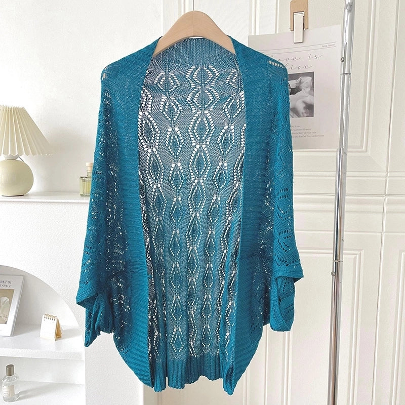 Women's Sweet Solid Color Knit Shawl