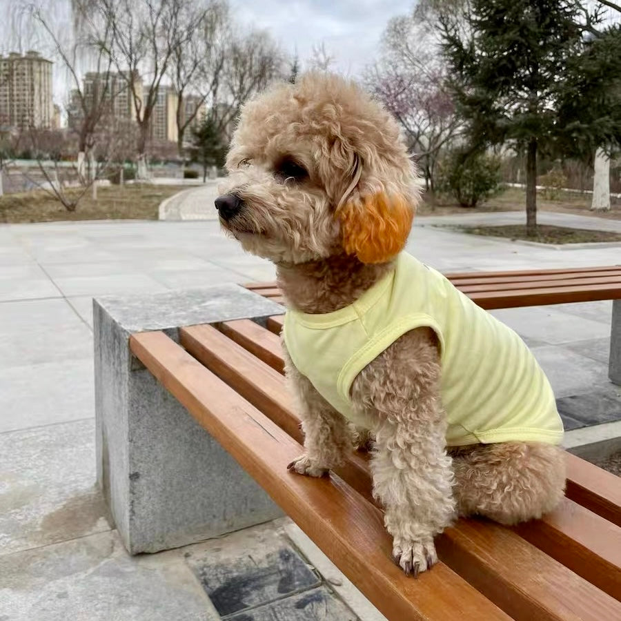 Cotton Solid Color Dog Cat Vest
