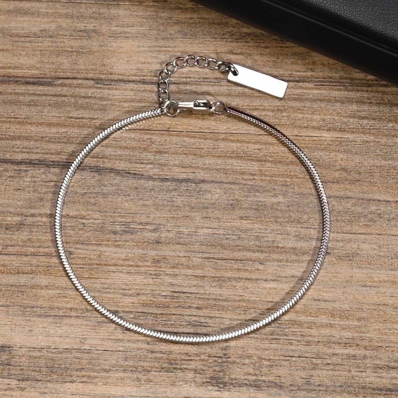 Minimalist Solid Color 201 Stainless Steel Bracelets In Bulk