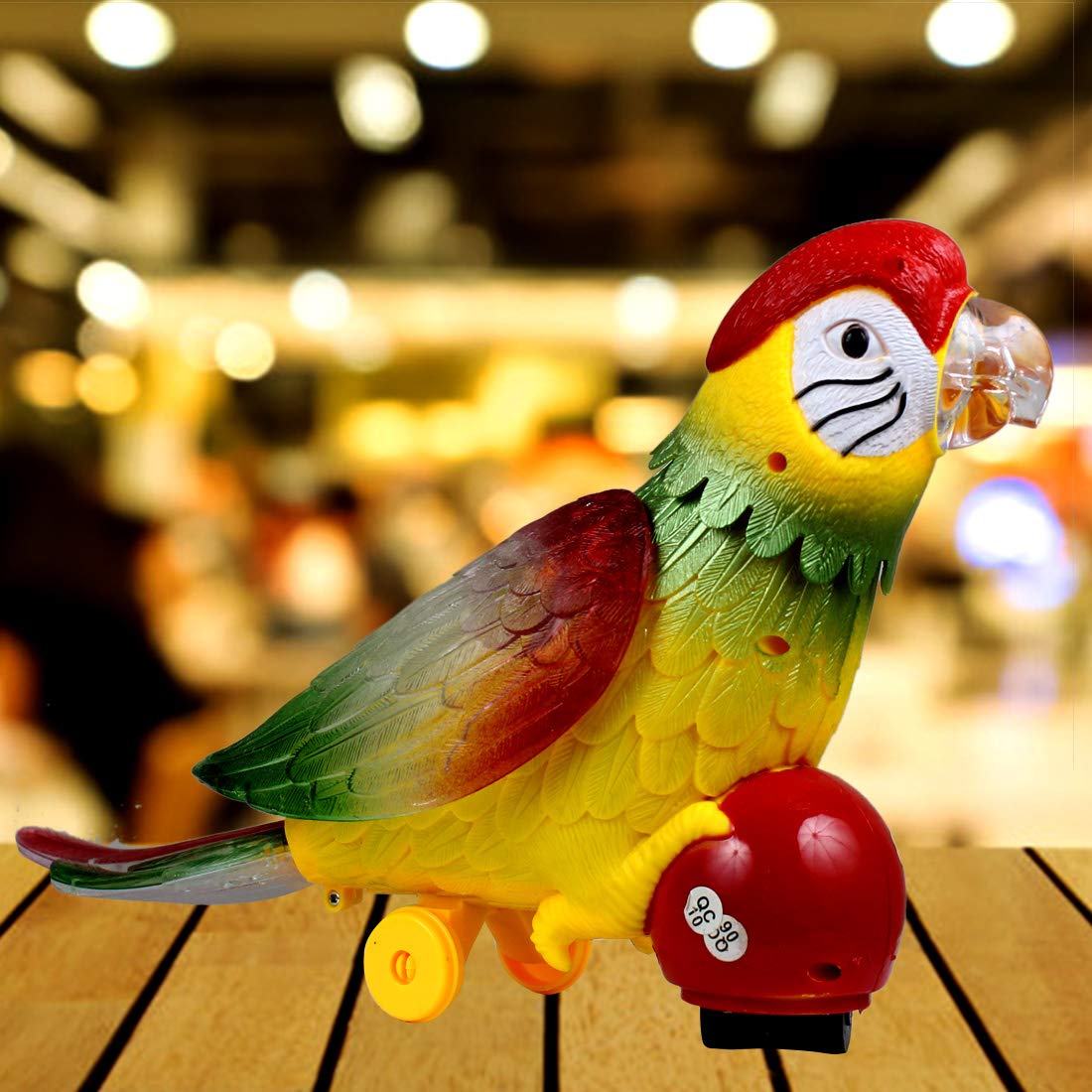 Funny Electric Parrot Moving Wings With 3D Lights And Dynamic Music - (Multicolor)