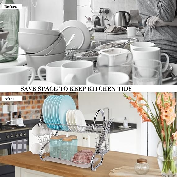 SS Crockery Dish Rack. Kitchen Rack Steel