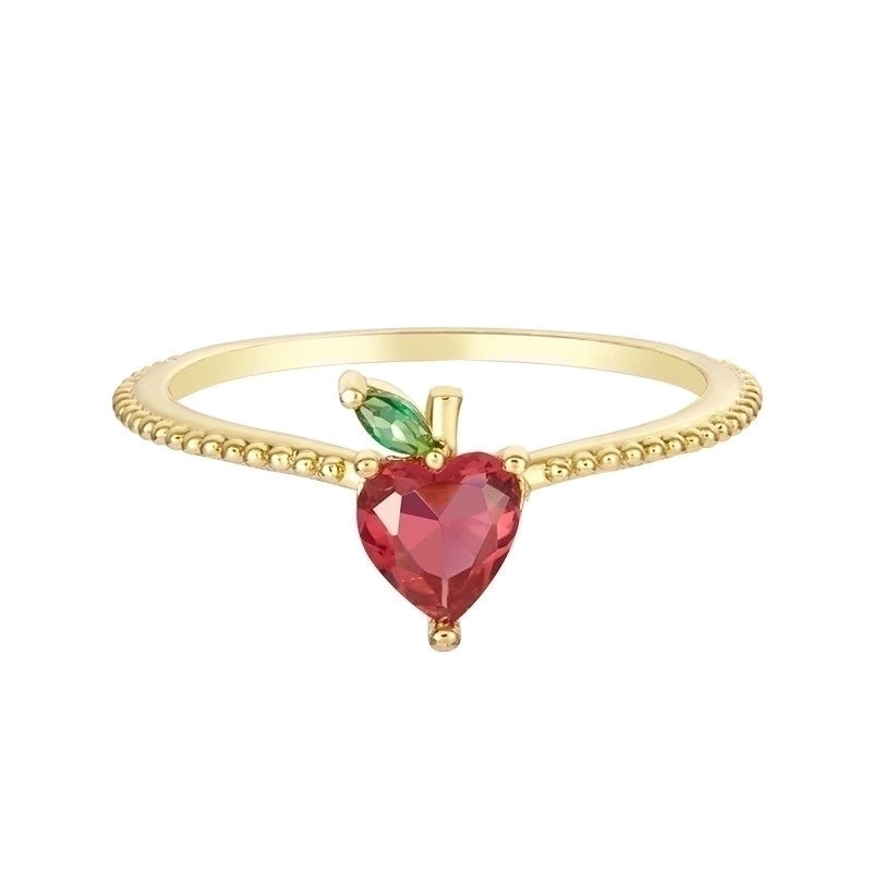 Color Zirconium Cherry Peach Tropical Fruit Rings