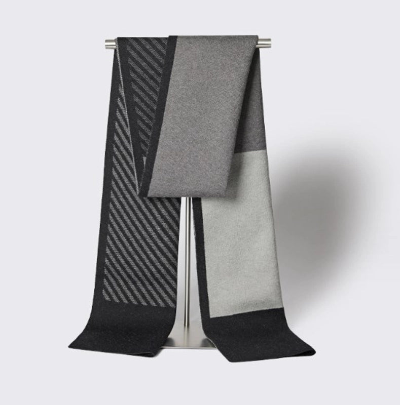 Men's Minimalist Stripe Fleece Scarf