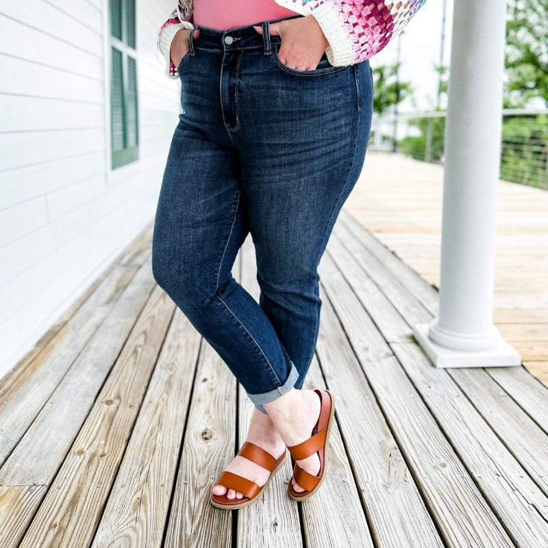 Cuffed Stretchable Jeans