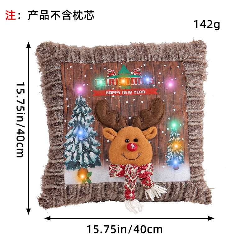 Christmas Cartoon Style Cute Christmas Tree Santa Claus Plush Couch & Sofa Decor