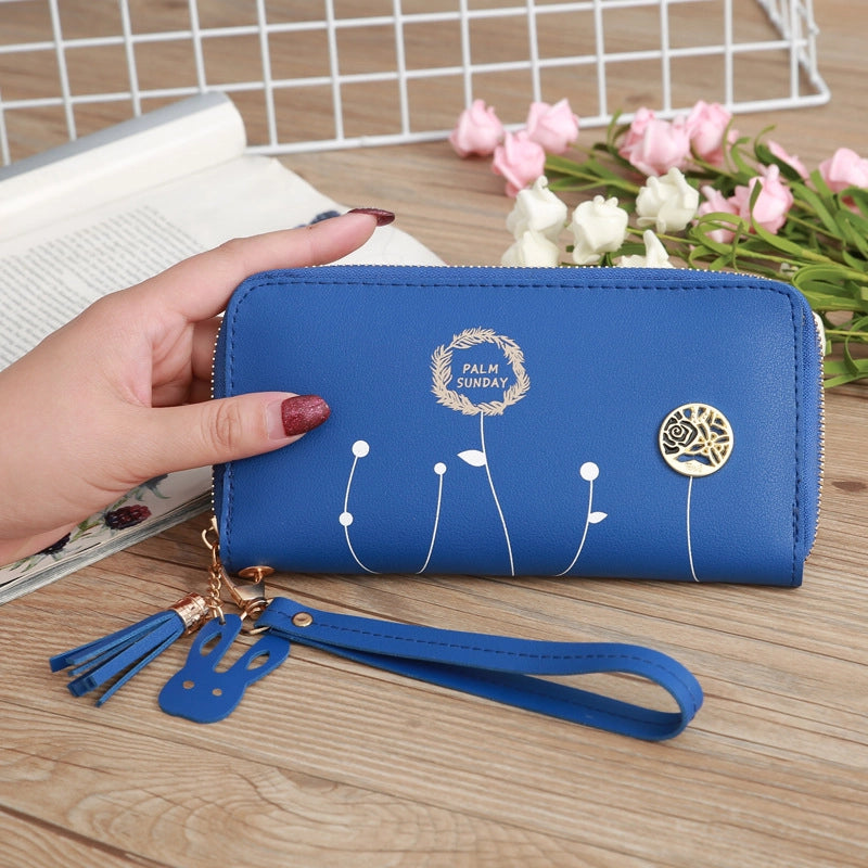 Korean Printing Medium Long Single Pull Wallet