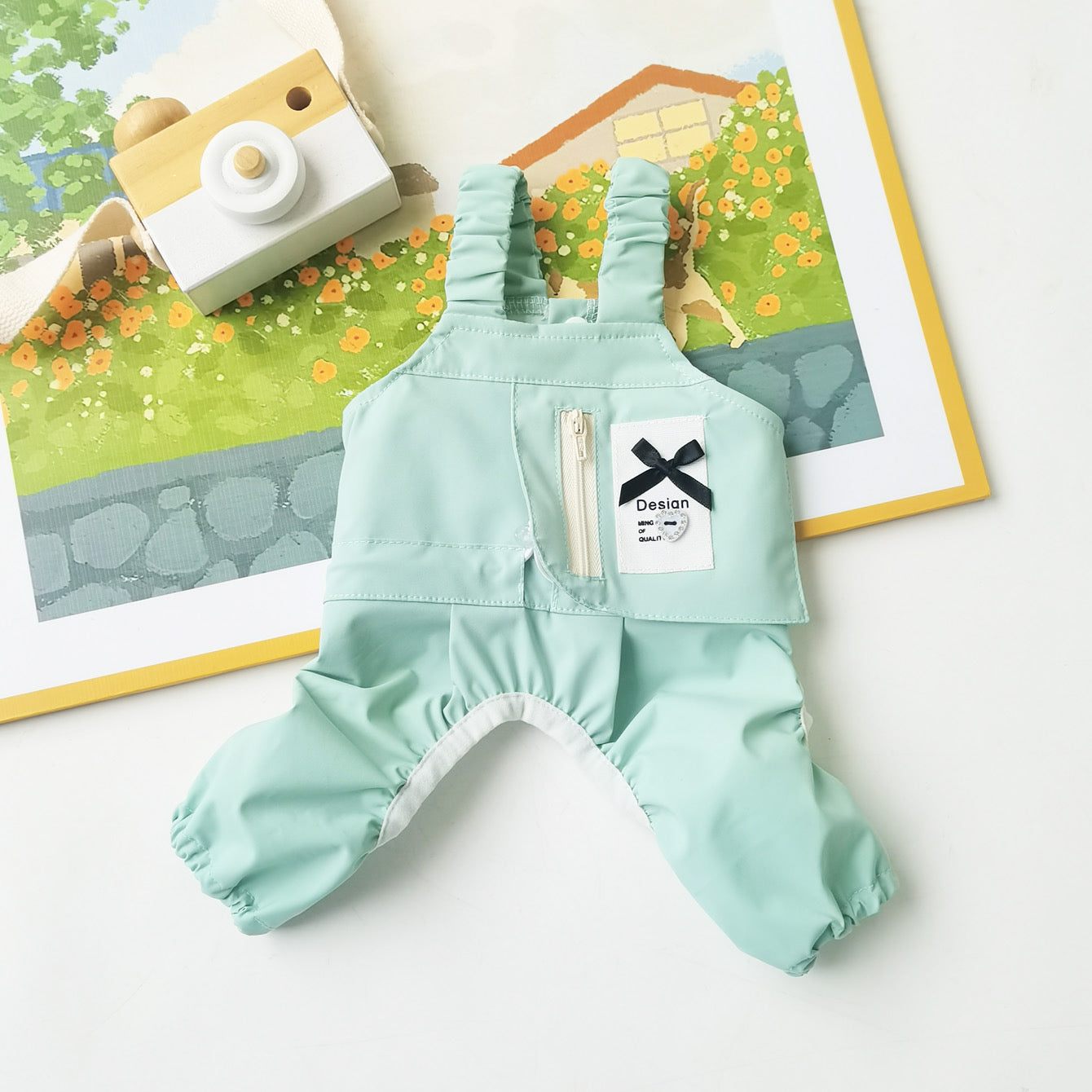Sun Protection Bow Decor Breathable Dog Jumpsuits