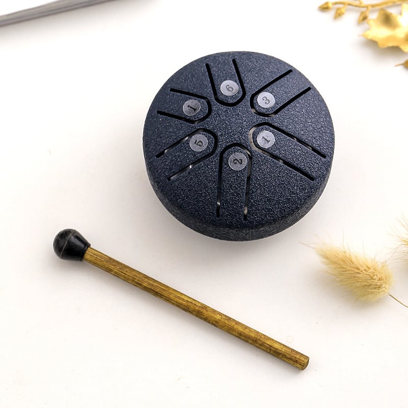 🔥🎁BUDDHA STONES MINI STEEL TONGUE DRUM 3 INCH SOUND HEALING DRUM KIT