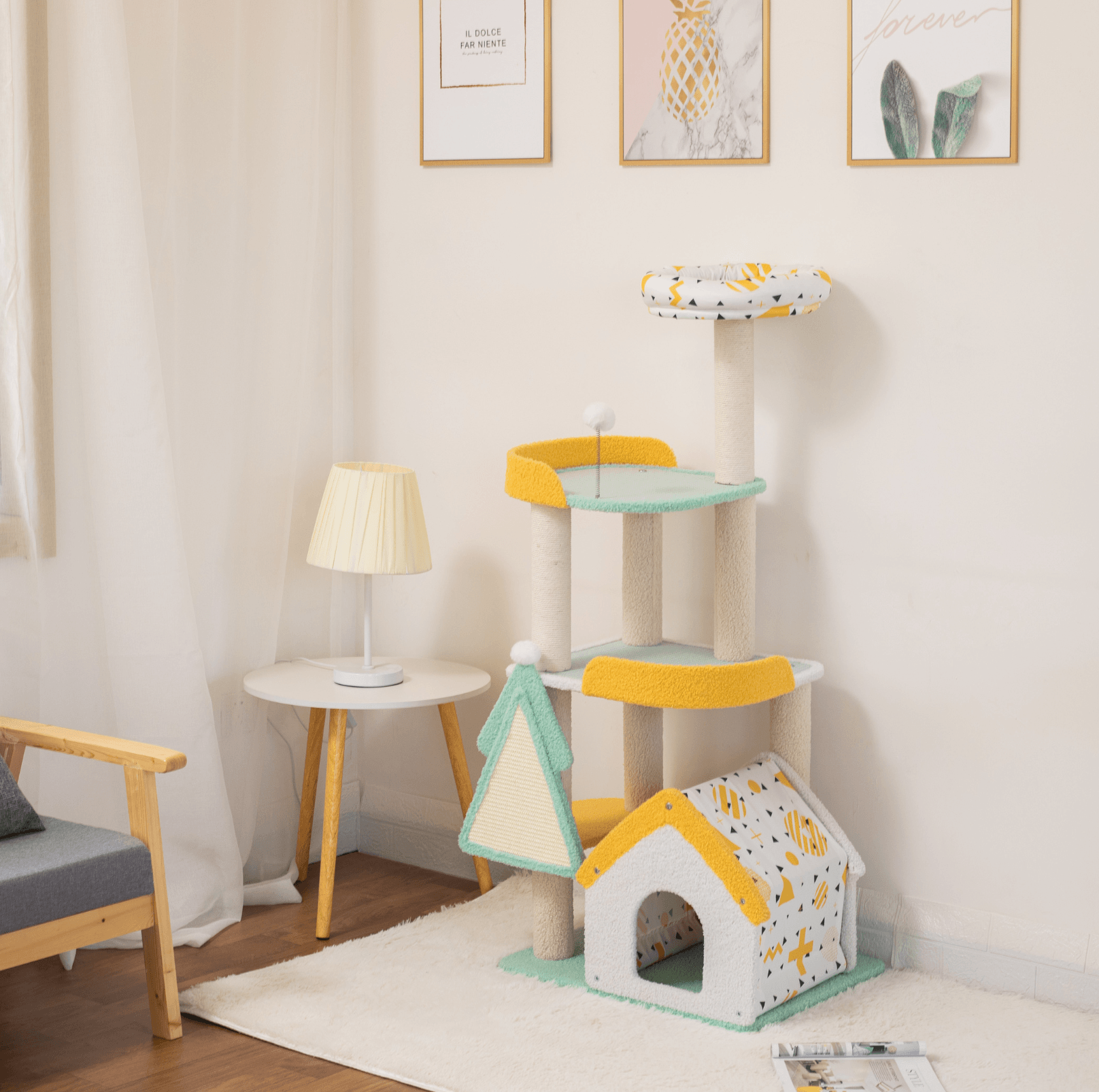 Fairy Tale Paradise Cat Tree With Non-Stick Covering